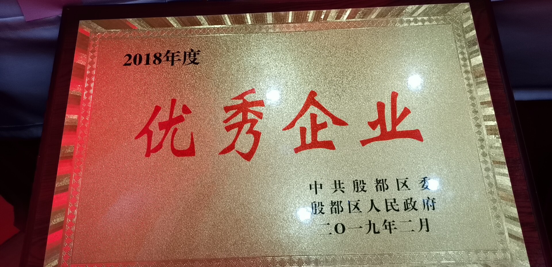 河南鴻宸建設(shè)有限公司榮獲安陽市殷都區(qū)2018年度優(yōu)秀企業(yè)稱號(hào)